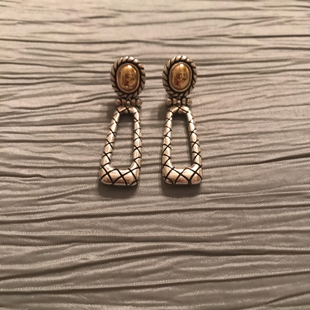 Brighton Silver and Gold Earrings